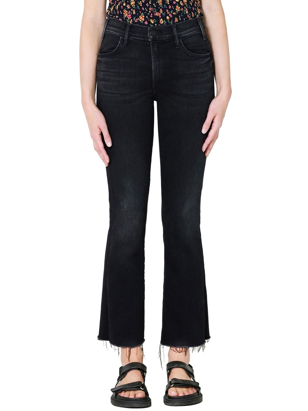 MOTHER Denim The Hustler Ankle Fray Jean in Encounters At Night Wash